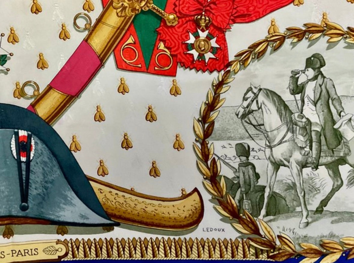 Hermès “Napoleon” Jacquard Silk Scarf by Philippe Ledoux