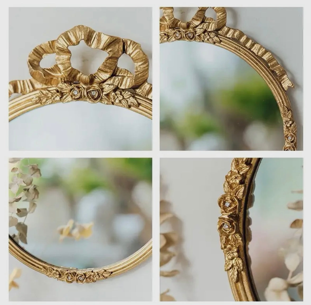 Gold Bow Swag Mirror