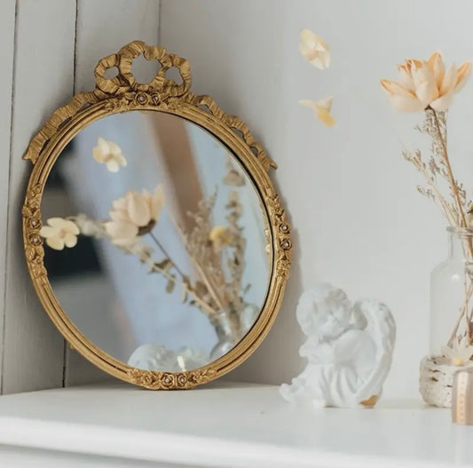 Gold Bow Swag Mirror