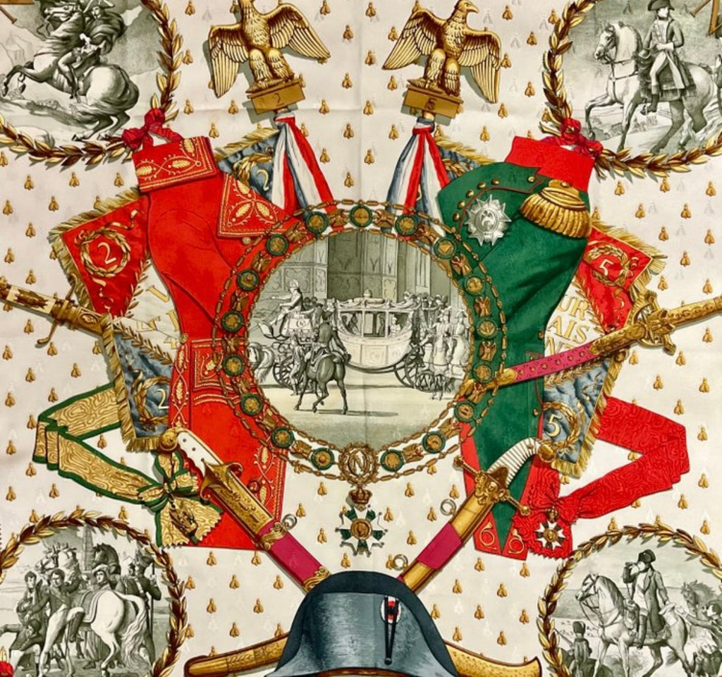 Hermès “Napoleon” Jacquard Silk Scarf by Philippe Ledoux