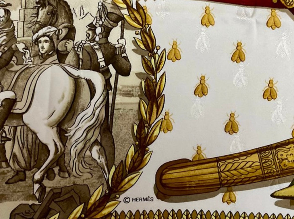 Hermès “Napoleon” Jacquard Silk Scarf by Philippe Ledoux