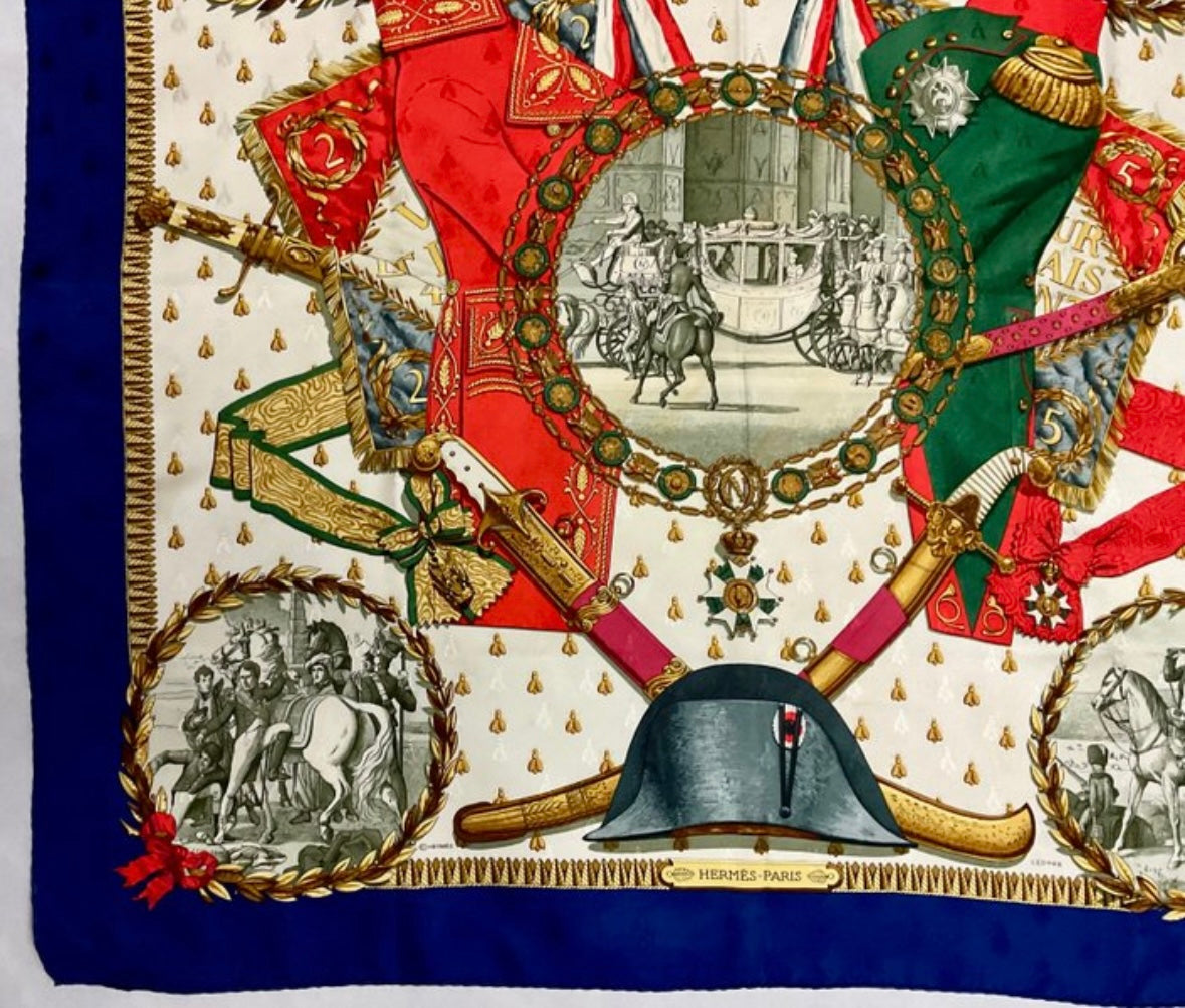 Hermès “Napoleon” Jacquard Silk Scarf by Philippe Ledoux