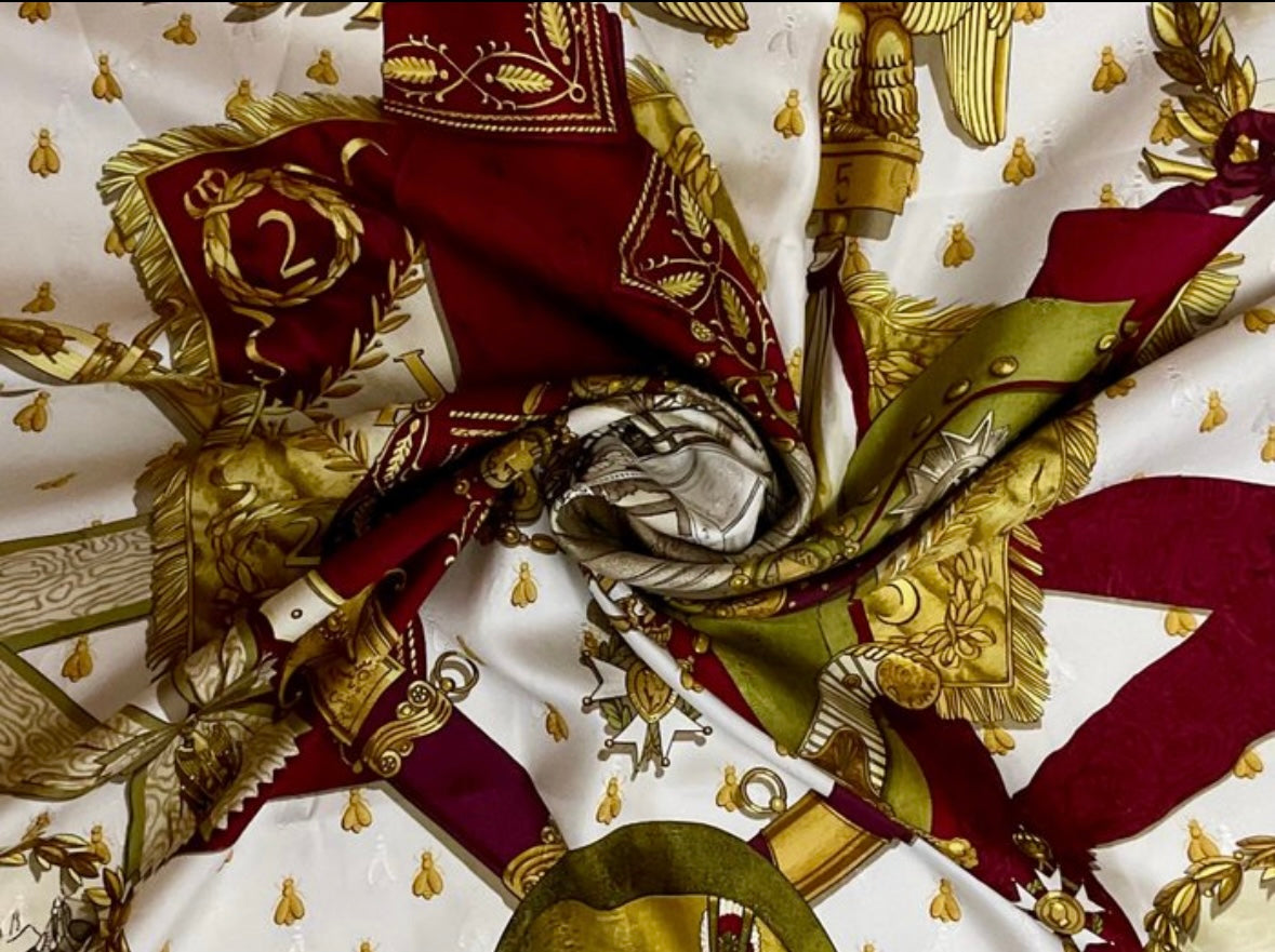 Hermès “Napoleon” Jacquard Silk Scarf by Philippe Ledoux