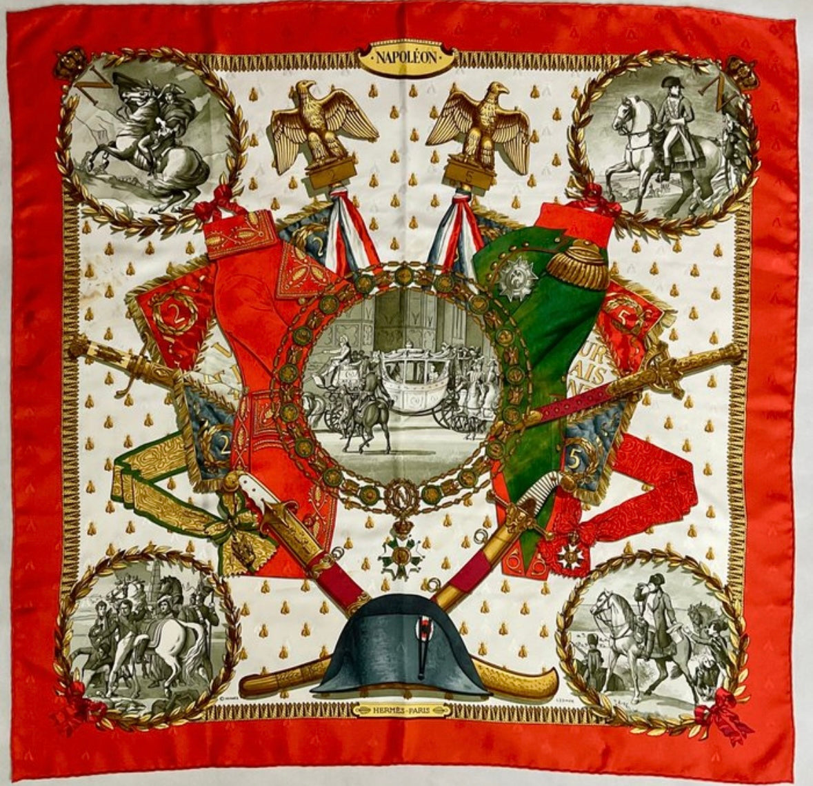 Hermès “Napoleon” Vintage Silk Scarf