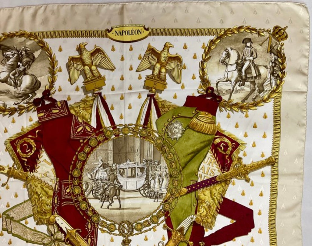 Hermès “Napoleon” Jacquard Silk Scarf by Philippe Ledoux