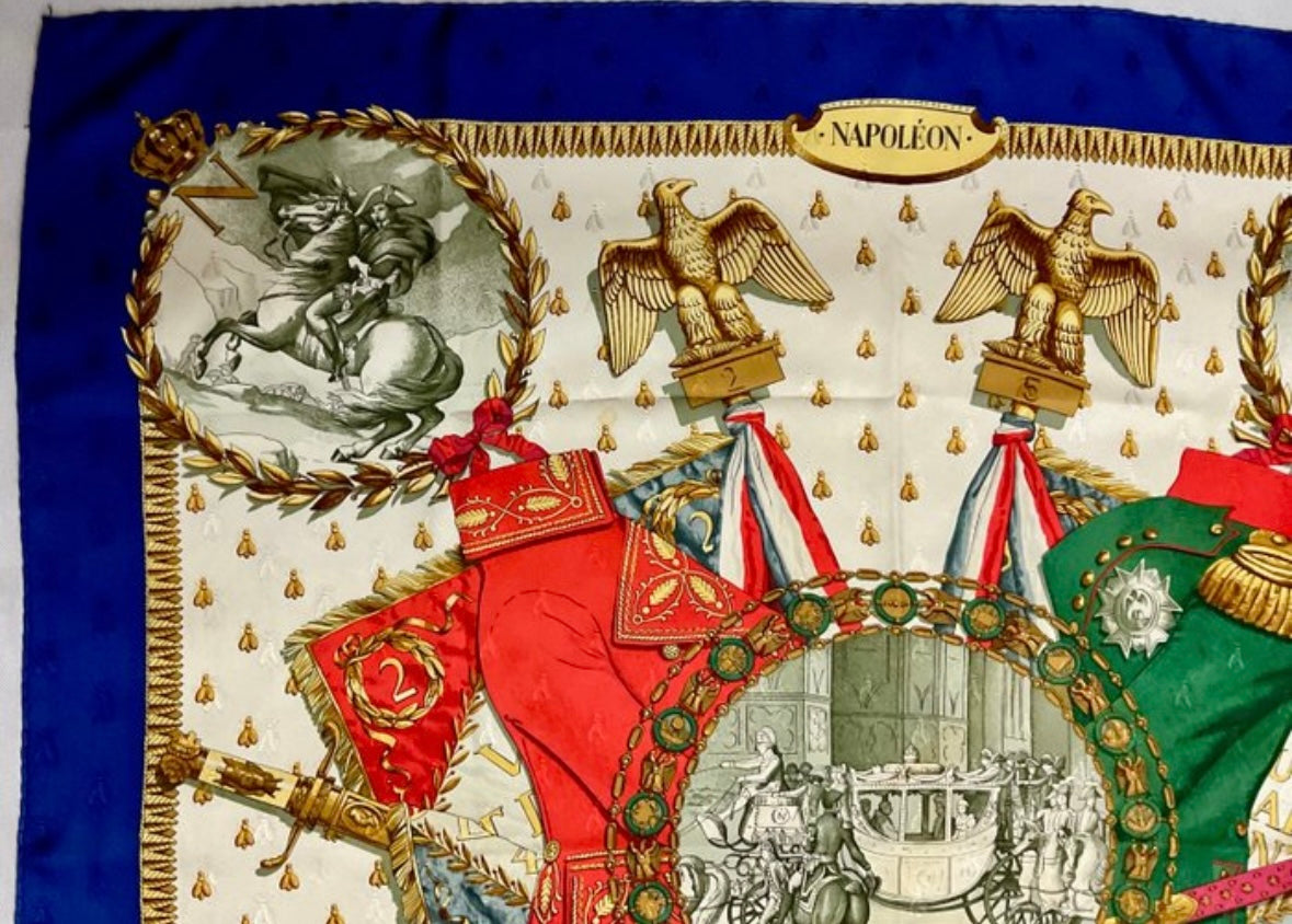 Hermès “Napoleon” Jacquard Silk Scarf by Philippe Ledoux