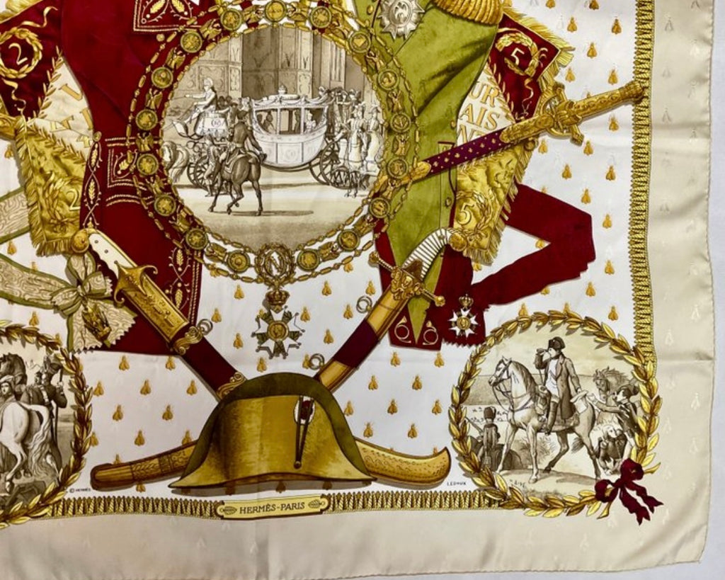 Hermès “Napoleon” Jacquard Silk Scarf by Philippe Ledoux