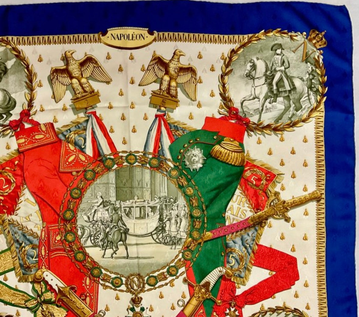 Hermès “Napoleon” Jacquard Silk Scarf by Philippe Ledoux