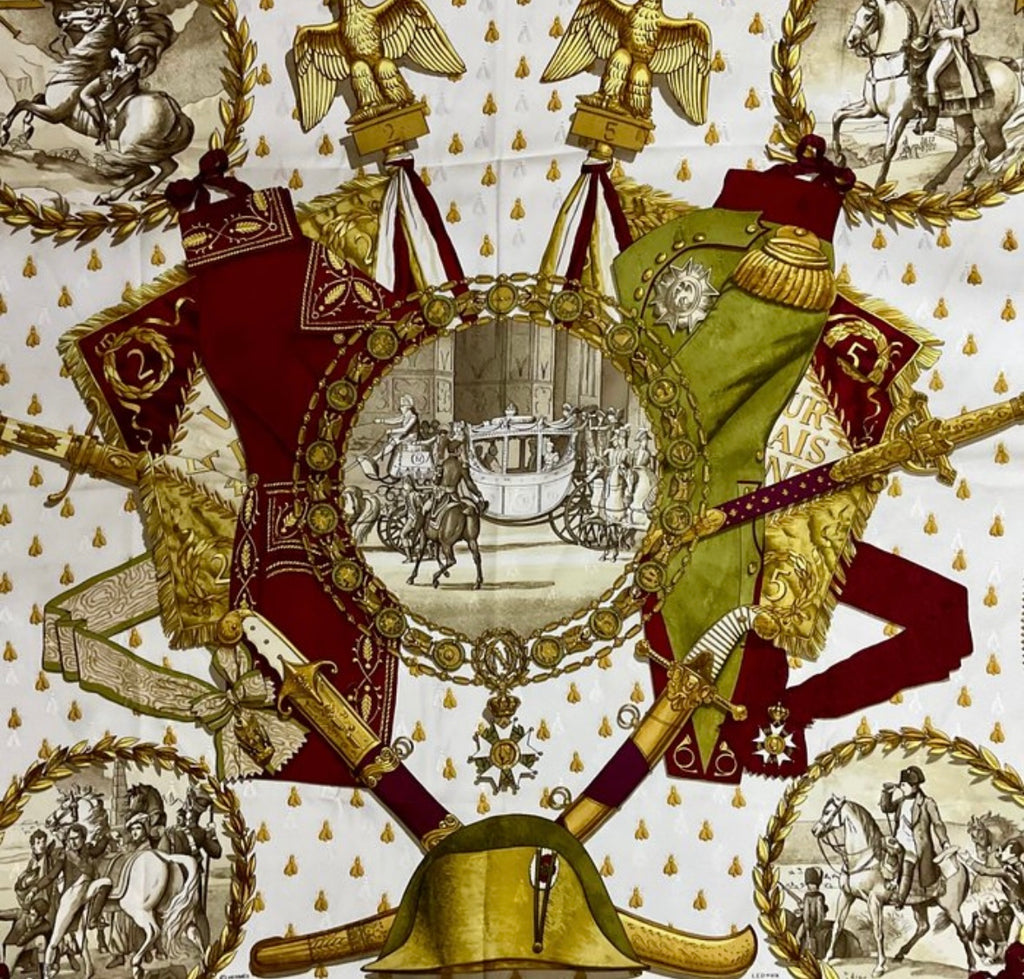 Hermès “Napoleon” Jacquard Silk Scarf by Philippe Ledoux