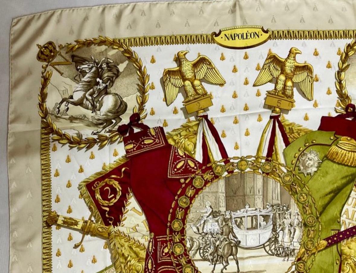 Hermès “Napoleon” Jacquard Silk Scarf by Philippe Ledoux