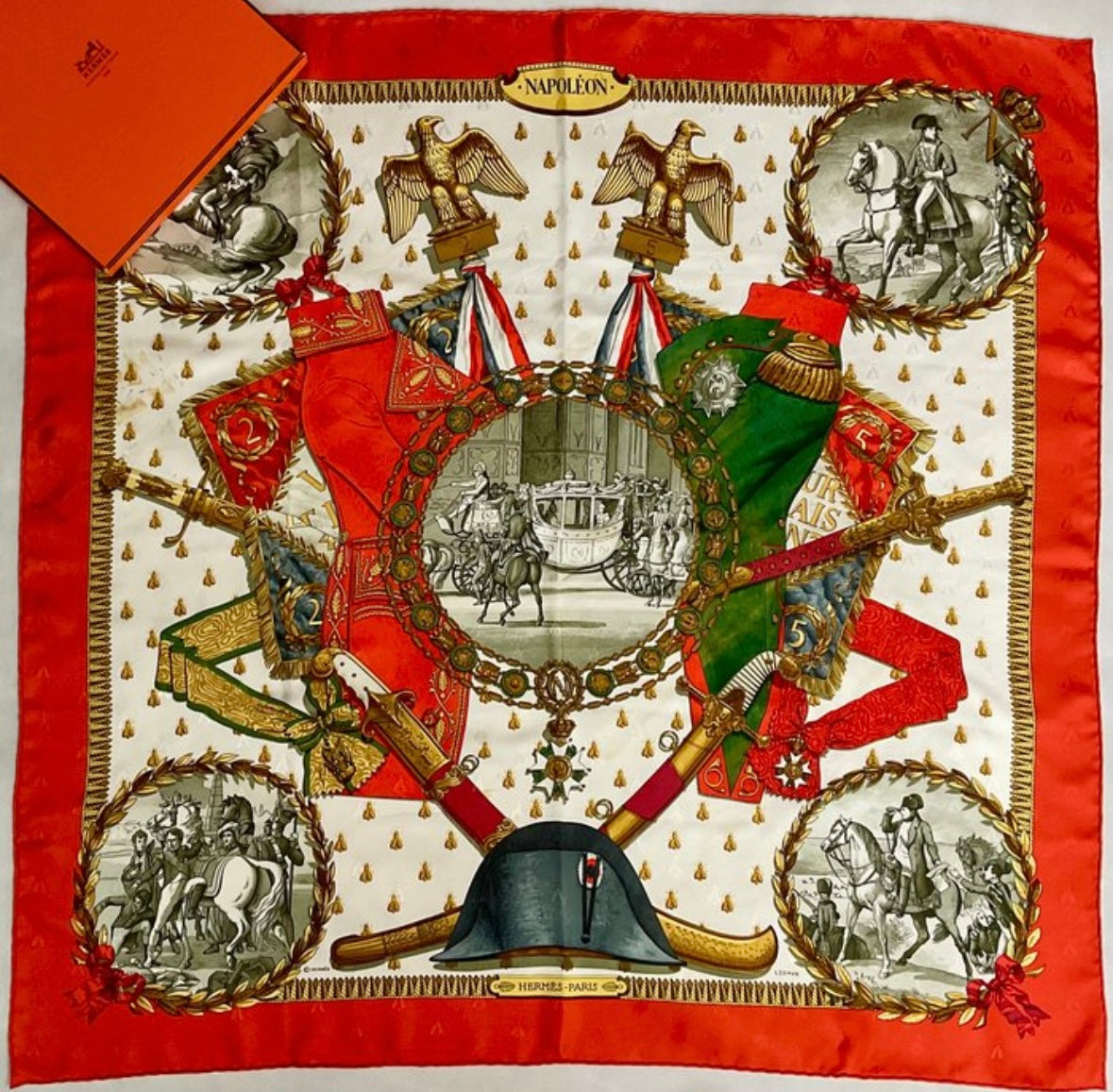 Hermès “Napoleon” Vintage Silk Scarf