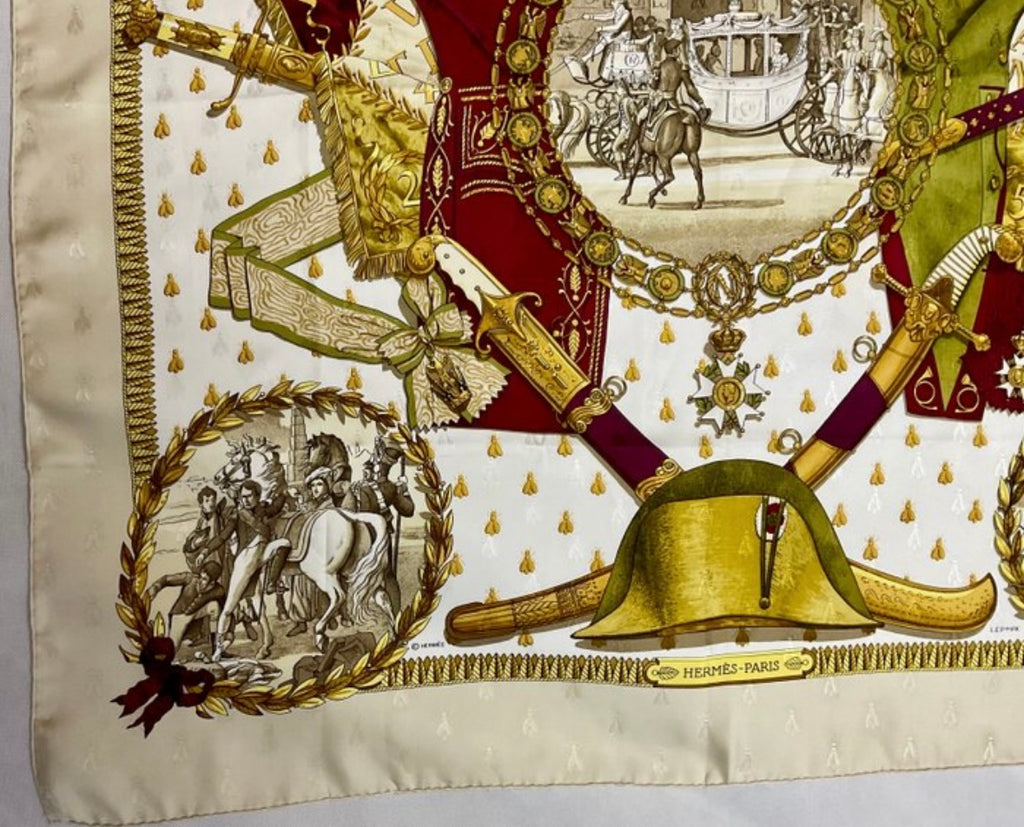 Hermès “Napoleon” Jacquard Silk Scarf by Philippe Ledoux