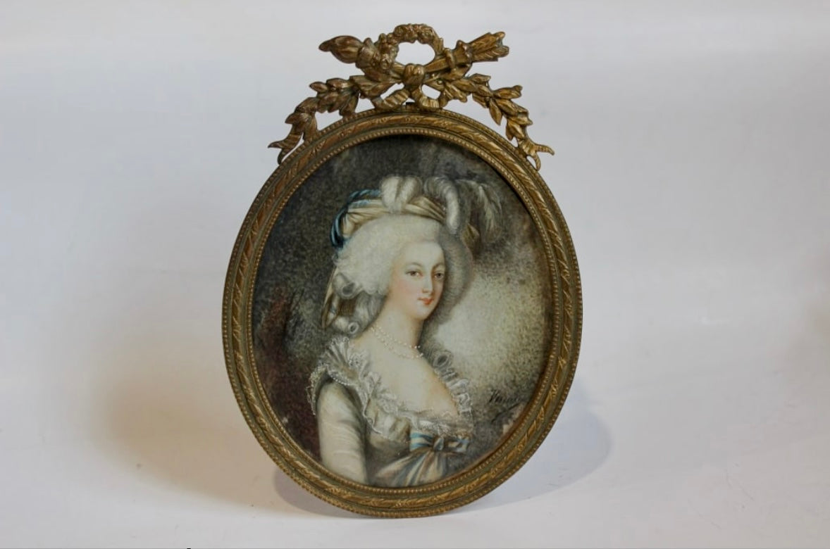 Marie Antoinette Signed Mini Painting