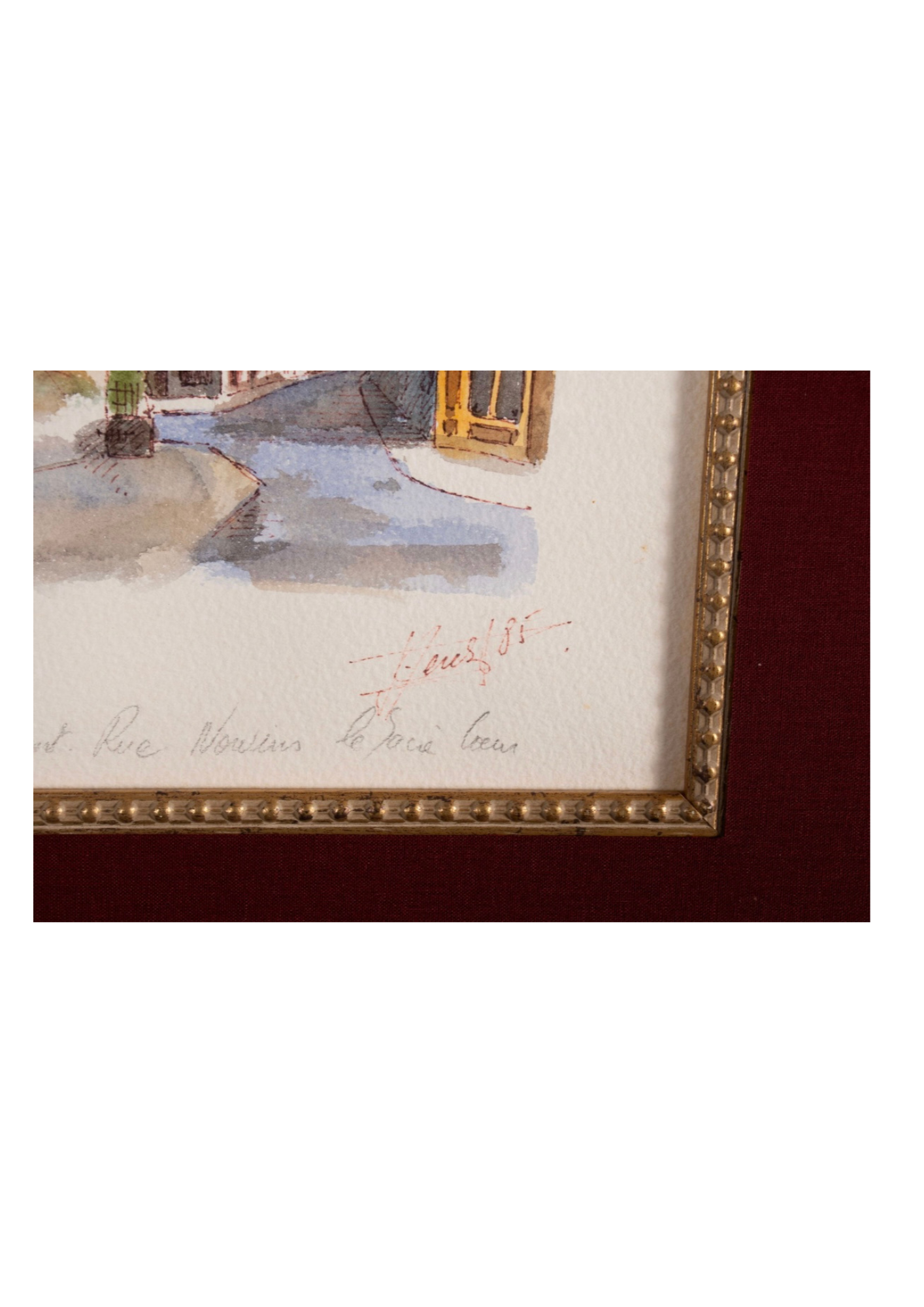 Pair of Signed Parisian Watercolor Paintings