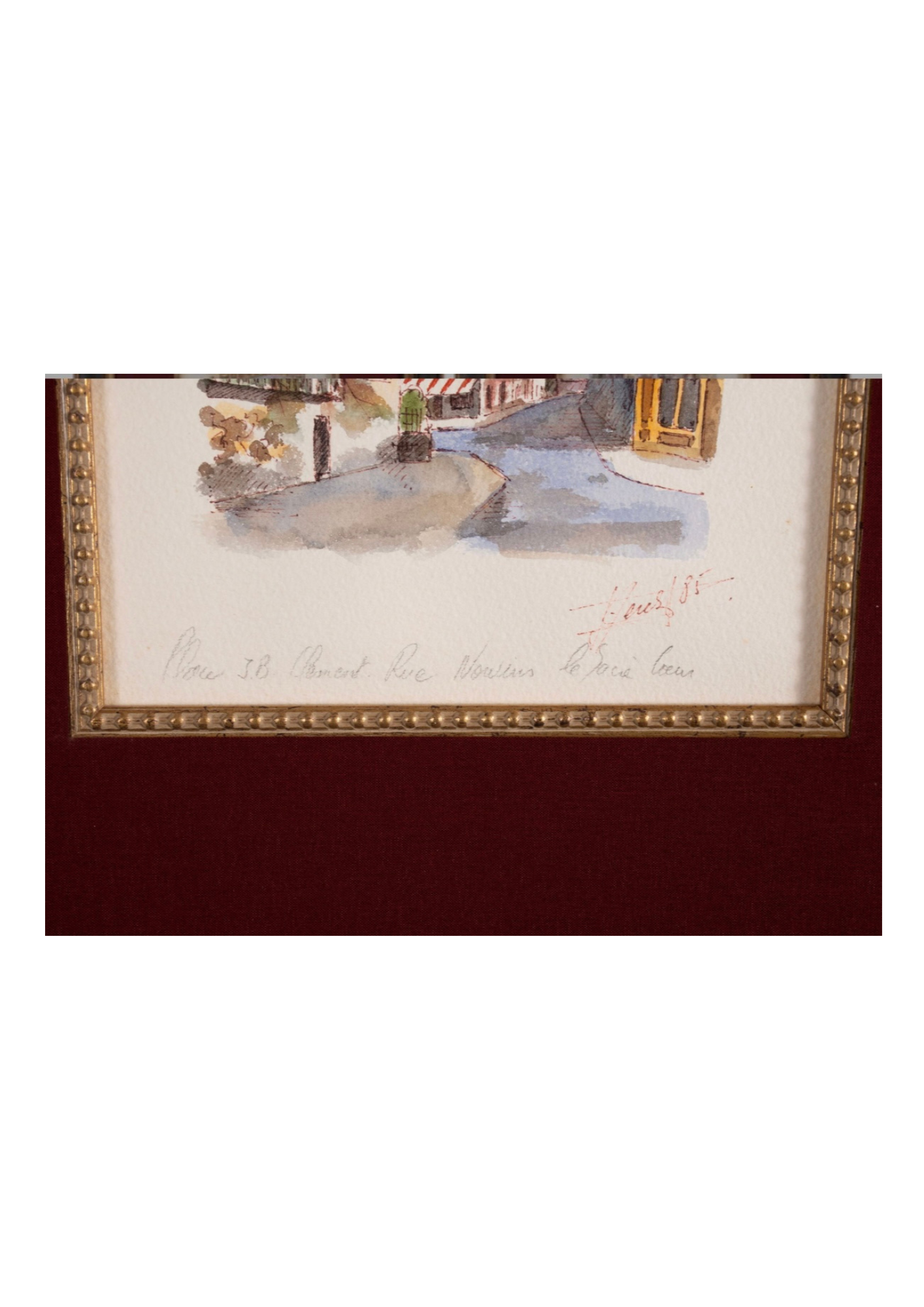 Pair of Signed Parisian Watercolor Paintings