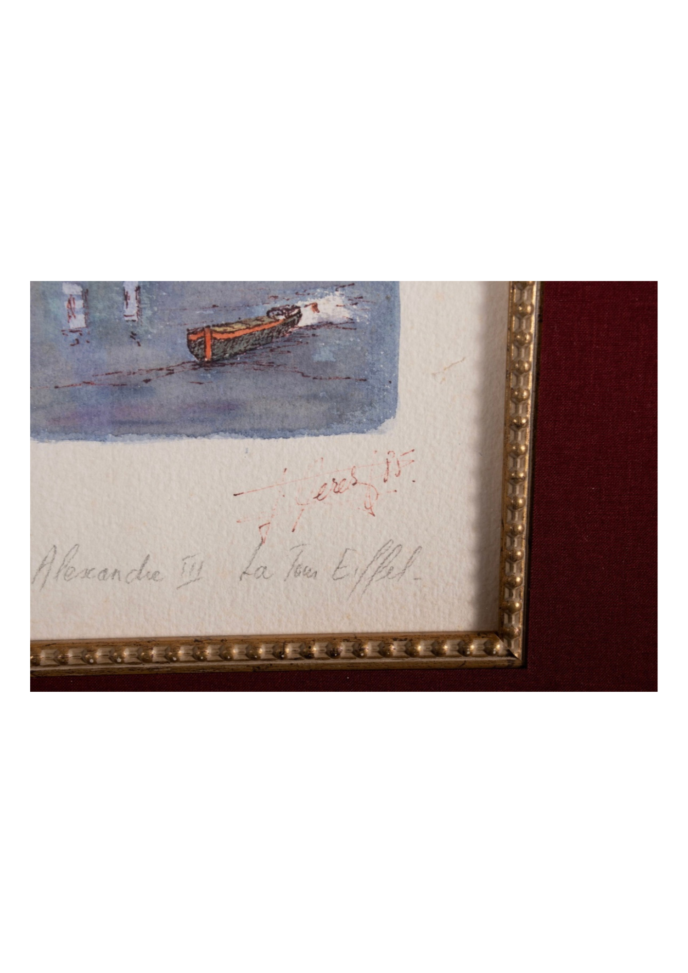 Pair of Signed Parisian Watercolor Paintings