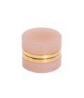 Small Round Pink Opaline Glass Box