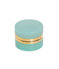Small Round Aqua Opaline Glass Box