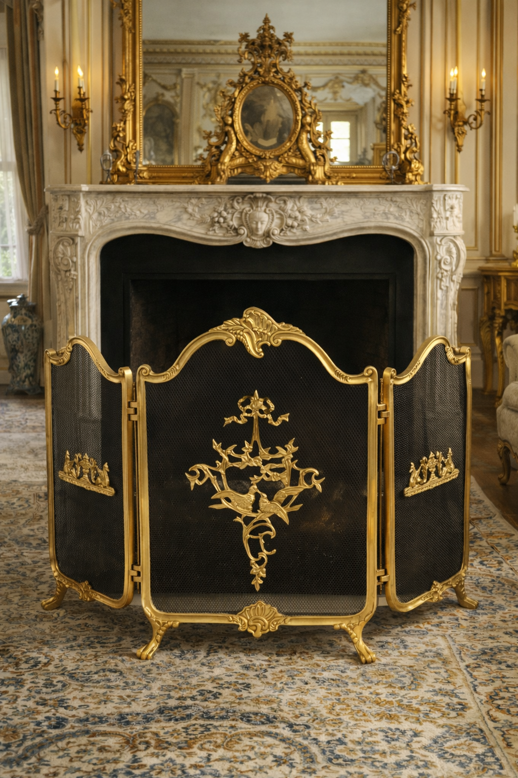 French Fireplace Screen